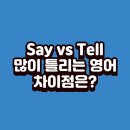 영어를 잘 말할 수 있는 방법(1분 영어) | say vs tell 영어 회화에서 많이 틀리는 단어표현 서울언어교환모임후기