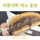 와플대학 메뉴 종류 최신판 당 떨어질 때는 초코