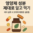 영양제 성분 제대로 알고 먹기 – 과다 섭취 시 오히려 해로운 성분들