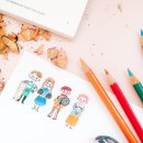 색연필 일러스트 이미지