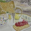 일상을 기록하는 수채 펜드로잉 이미지