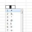 엑셀에서 특수기호 표시 이미지