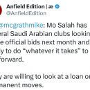 [마이크 맥그라스-텔레그래프]살라 영입을 위해 사우디 여러 팀들은 다음 달 공식제안을 할 예정 이미지