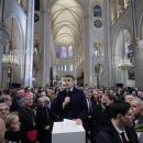 Notre-Dame de Paris : Emmanuel Macron estime que la réouverture de la cathé 이미지