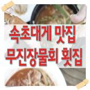 속초대게 맛집 무진장물회 횟집 이제는! 이미지