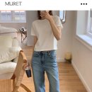 뮤렛 muret 반팔티셔츠 화이트 이미지
