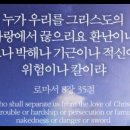 오늘의 '영어성경 사진'(703강) “어떤 것도 우리를 그리스도의 사랑에서 끊을 수 없다”(로마서 8장 35절) 이미지