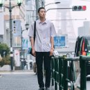 남자 여름옷 오버핏 반팔셔츠 코디, STCO 보라색 반소매