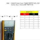 디지털 멀티미터로 트랜지스터 E, B, C 극성 찾는 법 이미지