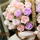 [회갑연축하선물] 특색있는 부모님회갑생신축하선물로 꽃배달된 100만원비누꽃바구니 이미지