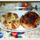 제가 두번째로 만든 치즈포카치아와 피자롤빵 이미지