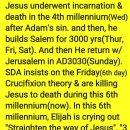 SDA is killing Jesus in the 6th millennium=Friday Crucifixion theory. 이미지