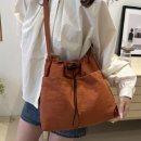 데일리 캔버스 숄더백 스트링 버킷백 이미지