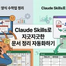 한글문서&엑셀 | 다양한 문서 양식을 엑셀로 정리하던 일을 Claude Skills로 자동화한 후기