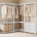 프레임하우스C | 홈던트하우스 드레스룸 코너 시스템옷장 2800 C세트 서랍장 행거 후기