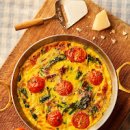 시금치프리타타 만드는법 시금치 계란 오믈렛 토마토 소고기 건강식 이탈리아요리 이미지