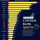 순위: 국가별 GDP 대비 중앙은행 자산 비중 이미지