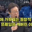 프레임에 가두려는 돌발적 질문, 기자의 프레임을 깨버린 이재명 이미지