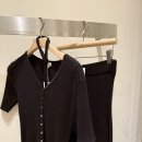 미시라인 | SIE 시에 이젤 하프 슬리브 가디건, 이젤 리브드 플레어 스커트 피팅후기