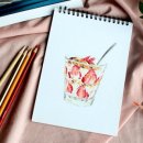 색연필로 그리는 일러스트 이미지