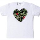 BAPE x COMME des GARCONS [Chest Initial Big Heart Logo Round-neck] 이미지