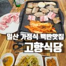 일산 백반맛집 고향식당 정발산동 푸짐한 냉삼집
