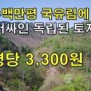 평당3,300원~수백만평 국유림에 둘러싸인 독립된 나만의 토지~자연인땅,산림경영,가축방목[땅지통] 이미지