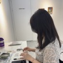 경성대 케이브이아트 지적인 전시 보러가서 캘리그라피 체험했어요
