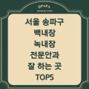 서울 송파구 백내장 녹내장 전문 안과/추천 안과/잘하는 곳/ 수술 잘하는 곳/Top5