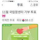 셀렙챔프 국립암센터 기부 투표 이미지