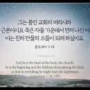 오늘의 '영어성경 사진'(752강) “몸인 교회의 머리이신 예수님”(골로새서 1장 18절) 이미지