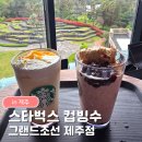 그랑빌 가족호텔 | 스타벅스 그랜드조선 제주점｜호텔 카페 루프탑뷰 빙수 블렌디드 레드빈 애플망고 후기