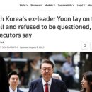 온 세계에 알려진 윤대통령 언더웨어-클래드 바람의 데굴데굴 체포 거부 이미지