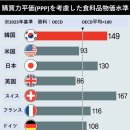 한국 식료품 물가 스위스 이어 OECD 2위 회원국 평균보다 50% 높다 이미지