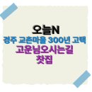 오늘N 경주 교촌마을 300년 고택 고운님오시는길 찻집