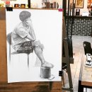 기초 스케치와 캐리커처 이미지