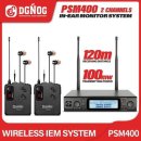 DGNOG PSM400 UHF 듀얼 무선 인이어 모니터 시스템, 모노 2 채널 전문 IEM 모니터링, 무대 공연 스튜디오용 이미지