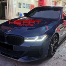 G30 LCI 전용 퍼포먼스타입 카본수전사 프론트립/M5 컴피티션타입 컨버전 사이드미러/LCI M5타입 블랙유광 그릴 작업 이미지