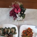 우엉김치와 냉이연근전, 파래전, 그리고 시래기밥 이미지