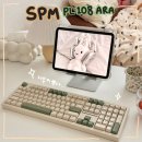 막내사 | SPM PL108W ARA 화이트 몽돌축 베이지 풀배열 기계식 키보드 후기!