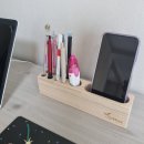 원목연필꽂이 목공예 편백나무 연필꽂이 편백 스마트폰거치대