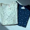 블루＆화이트 | 유니클로 키즈 플라워 반팔 오프 화이트 블루 착용 후기 초등학생 여름 티셔츠 추천