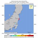 일본 후쿠시마 인근 해안 리히터 규모 5.2 지진발생 이미지