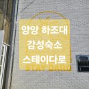 모텔리빙 | 양양 여행 | 하조대 미니멀 감성펜션 스테이다로 후기