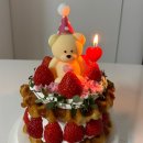 논현2-120 | 강남역케이크 크로하우스 논현 당일 주문 제작 가능한 곰돌이 크로플 레터링케이크