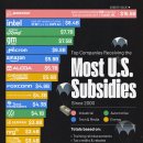 미국 기업 중 정부 보조금을 가장 많이 받는 기업은 어디일까? 이미지
