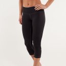 룰루레몬 요가바지 팬츠 크롭 ( Lululemon Wunder Under Crop Reversible )블랙/핑크 , 사이즈 2, 새제품 팔아요 이미지