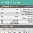 로또 1147회 당첨번호 & 당첨금 이미지