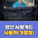 양산 사랑카드 사용처(가맹점) 구매방법, 충전, 잔액 확인, 카드 발급 신청 방법