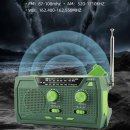 다기능 핸드 크랭크 태양광 라디오, FM AM NOAA 날씨 라디오, 비상 LED 손전등 보조베터리, 아이폰 샤오미 스마트폰용 이미지